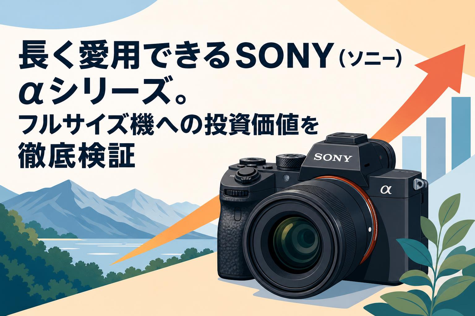 長く愛用できるSONY（ソニー）αシリーズ。フルサイズ機への投資価値を