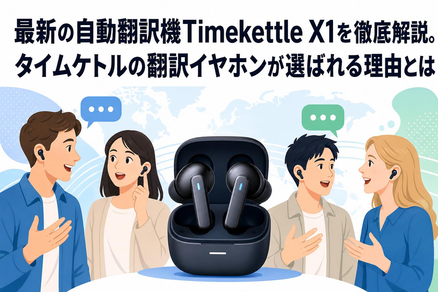 最新の自動翻訳機Timekettle X1を徹底解説。タイムケトルの翻訳