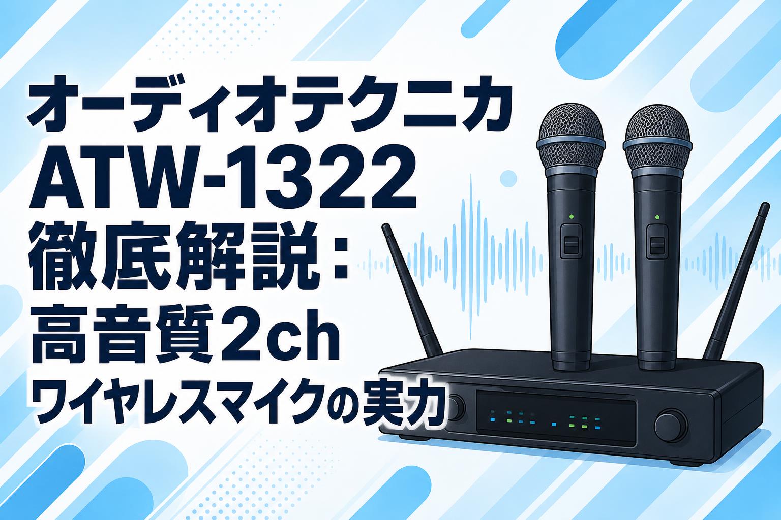 や*う様 audio technica ワイヤレスマイク&レシーバー オーディオテクニカATW-1322徹底解説：高音質2chワイヤレスマイクの
