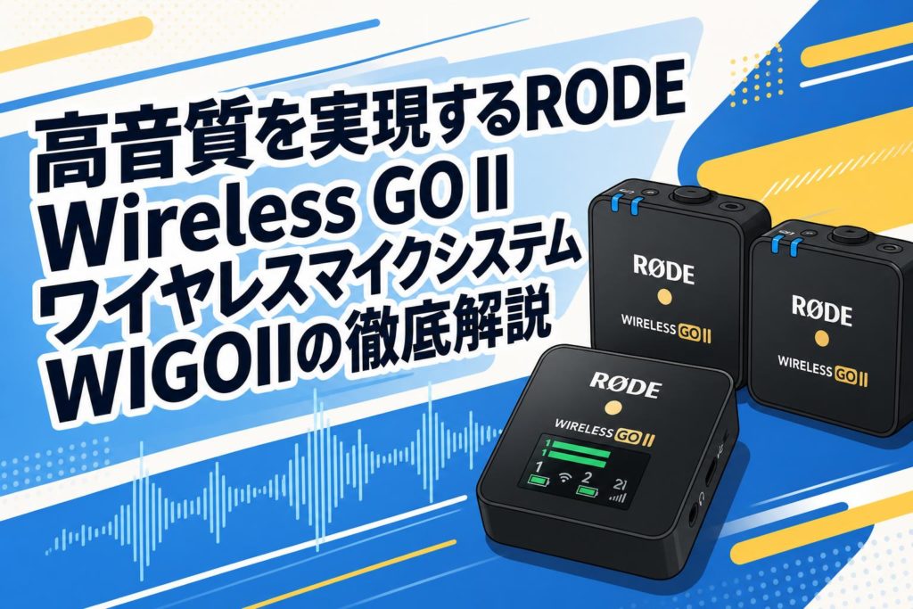 RØDE WIRELESS GO II ワイヤレスマイクシステム 高音質を実現するRODE Wireless GO II ワイヤレスマイクシステム