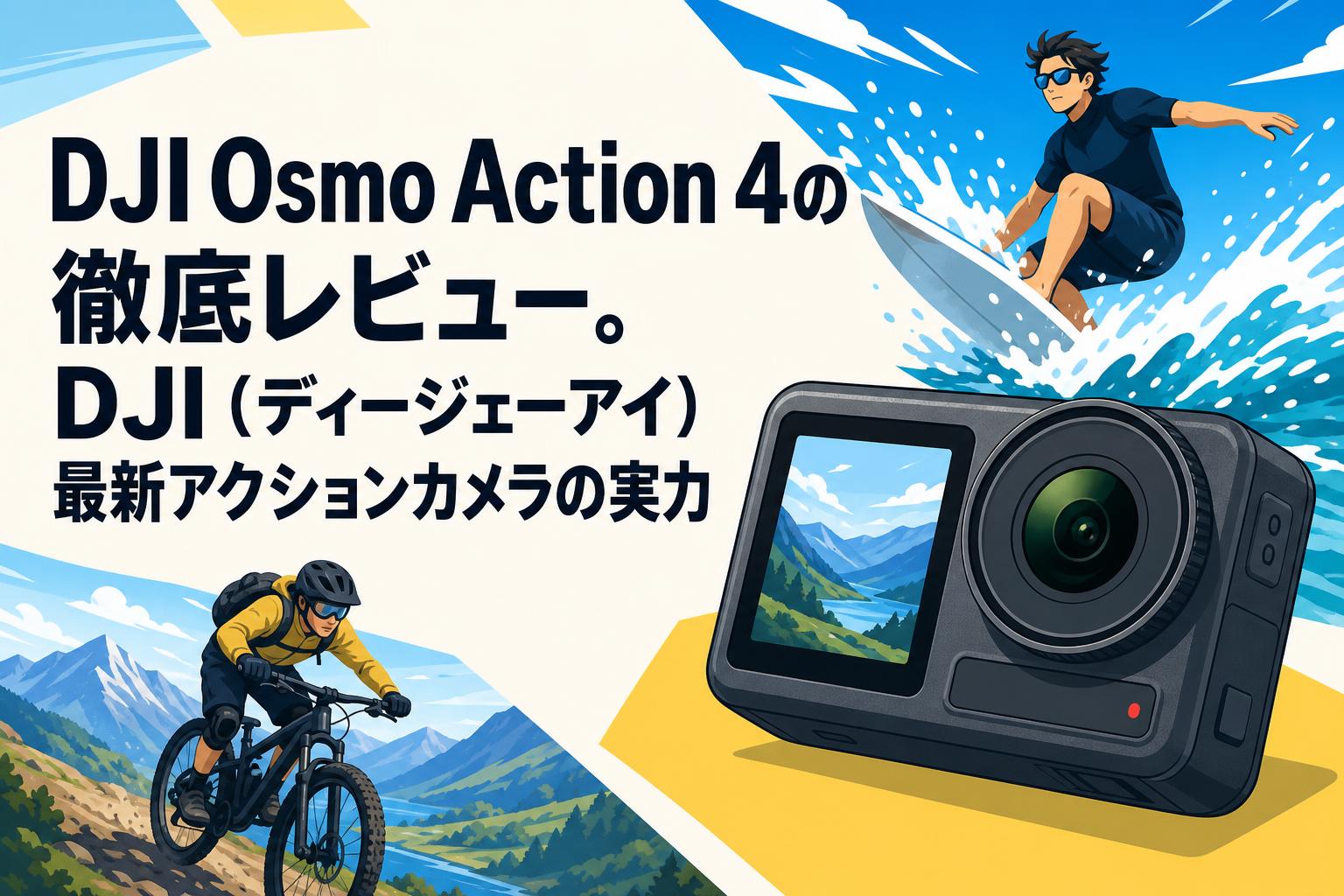 DJI Osmo Action 4の徹底レビュー。DJI（ディージェーアイ）最新
