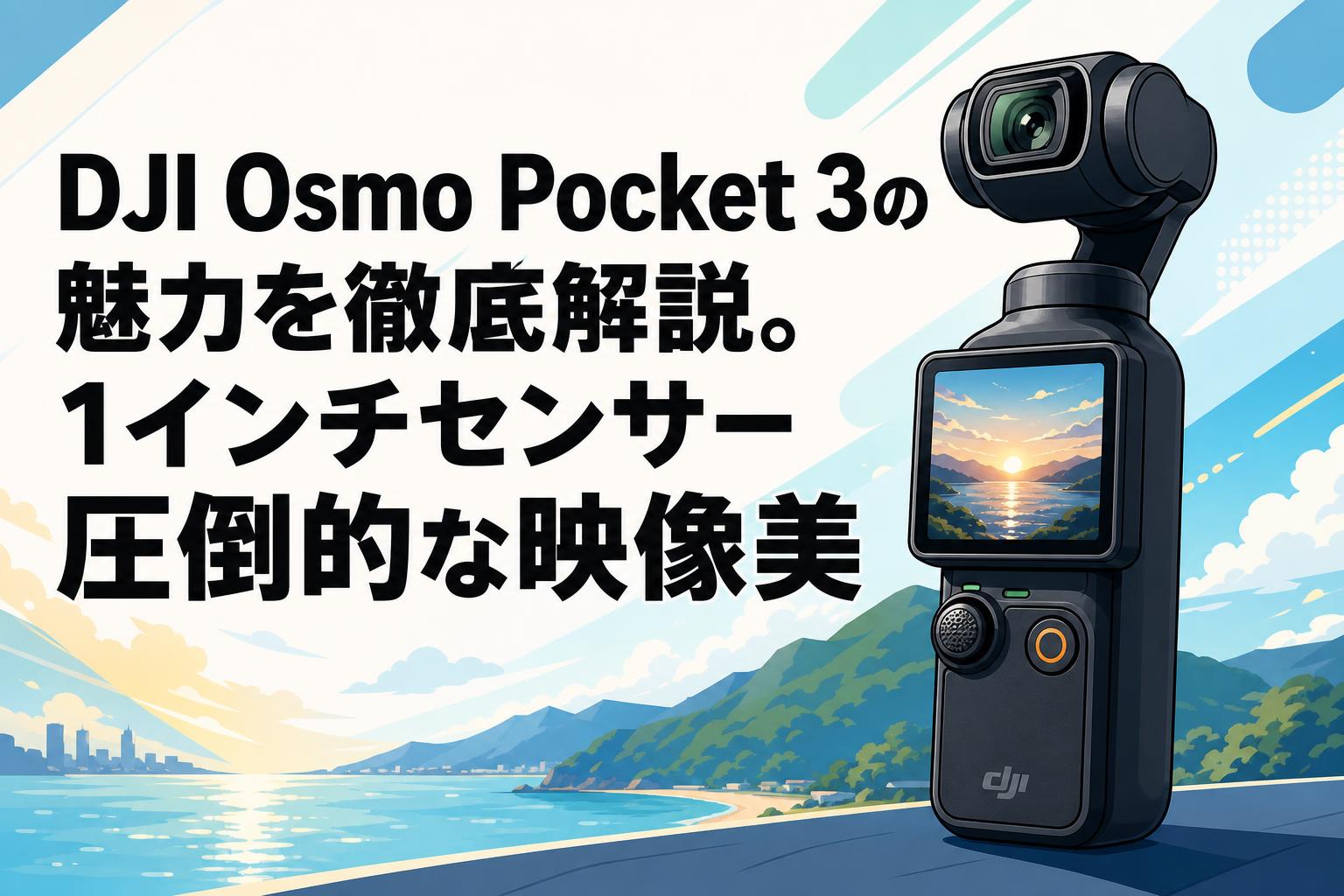 DJI Osmo Pocket 3の魅力を徹底解説。1インチセンサーがもたらす圧倒的