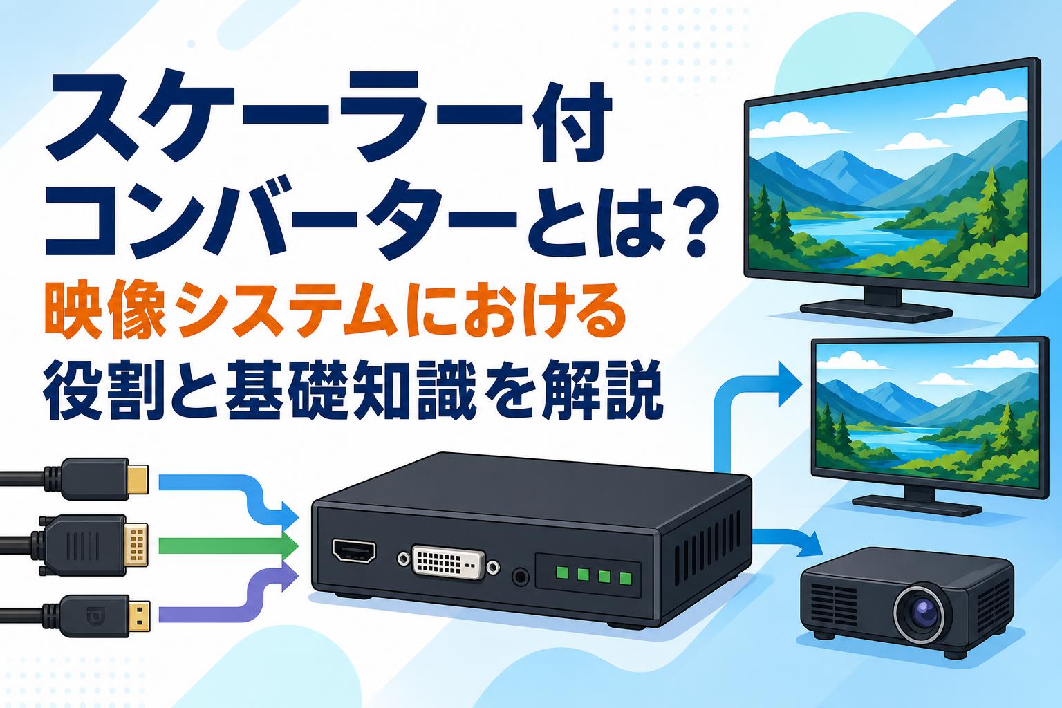スケーラー付コンバーターとは？映像システムにおける役割と基礎知識を