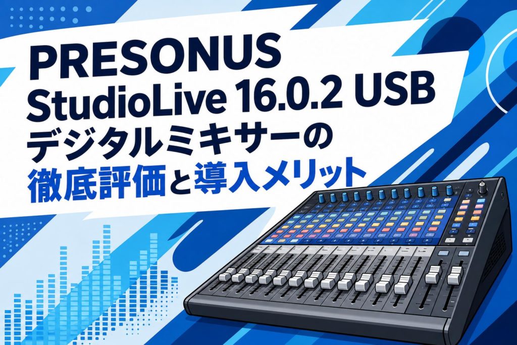 PRESONUS StudioLive 16.0.2 USB デジタルミキサーの徹底評価と導入