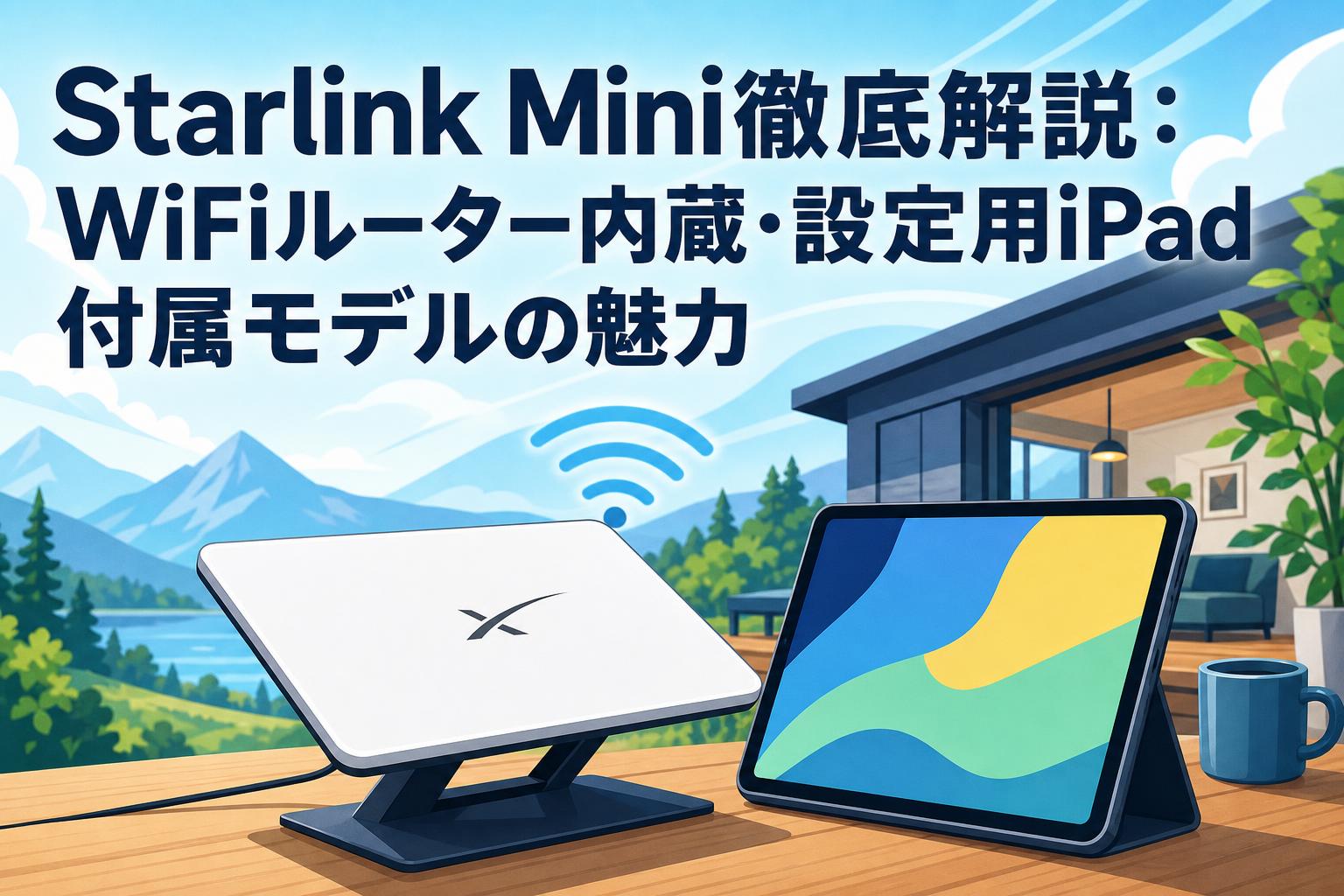 Starlink Mini徹底解説：WiFiルーター内蔵・設定用iPad付属モデルの