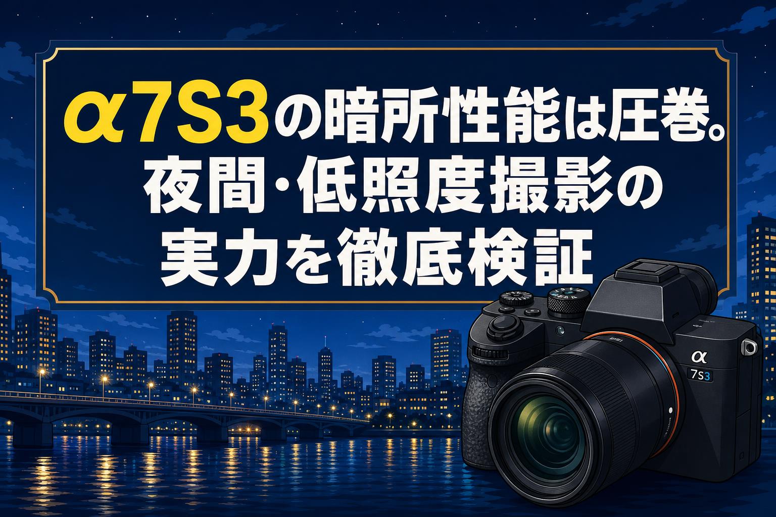 α7S3の暗所性能は圧巻。夜間・低照度撮影の実力を徹底検証 | PANDA