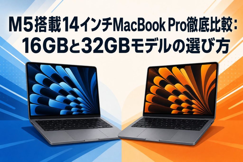M5搭載14インチMacBook Pro徹底比較：16GBと32GBモデルの選び方