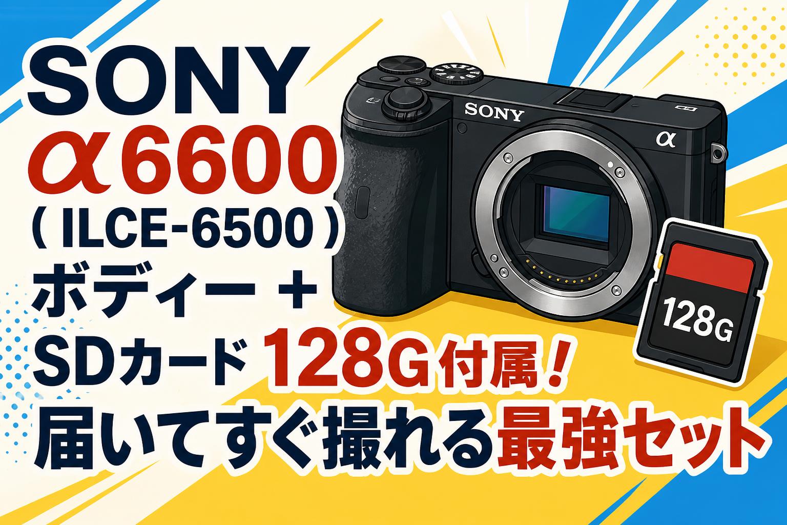 SONY α6600( ILCE-6500 ) ボディー ＋ SDカード 128G付属！届いてすぐ