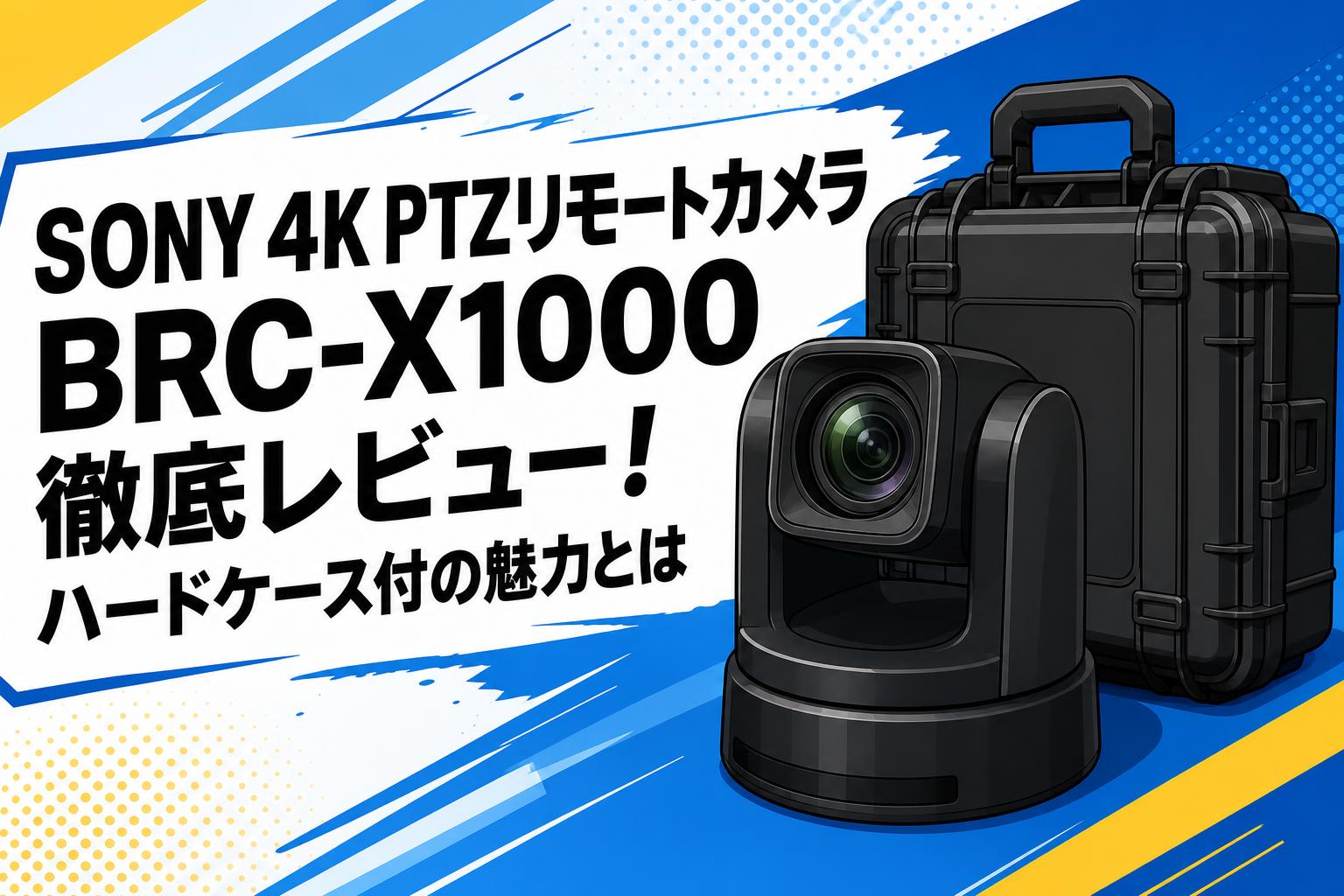 SONY 4K PTZリモートカメラ BRC-X1000（黒）徹底レビュー！ハード