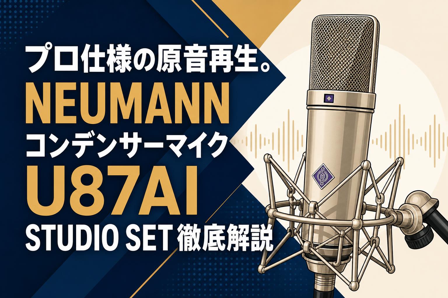 プロ仕様の原音再生。NEUMANN コンデンサーマイク U87AI STUDIO SET