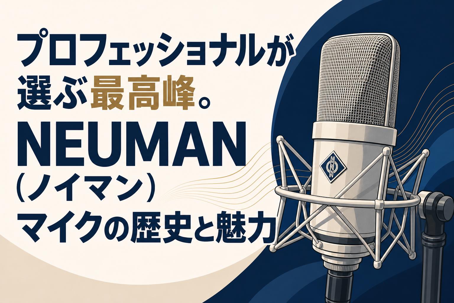 プロフェッショナルが選ぶ最高峰。NEUMAN（ノイマン）マイクの歴史と