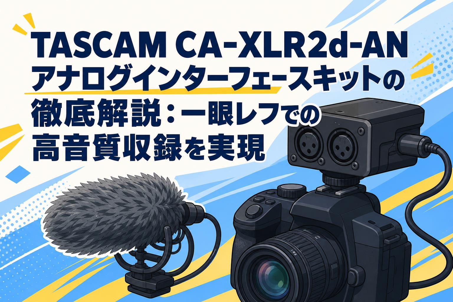 TASCAM CA-XLR2d-AN アナログインターフェ-スキットの徹底解説：一眼