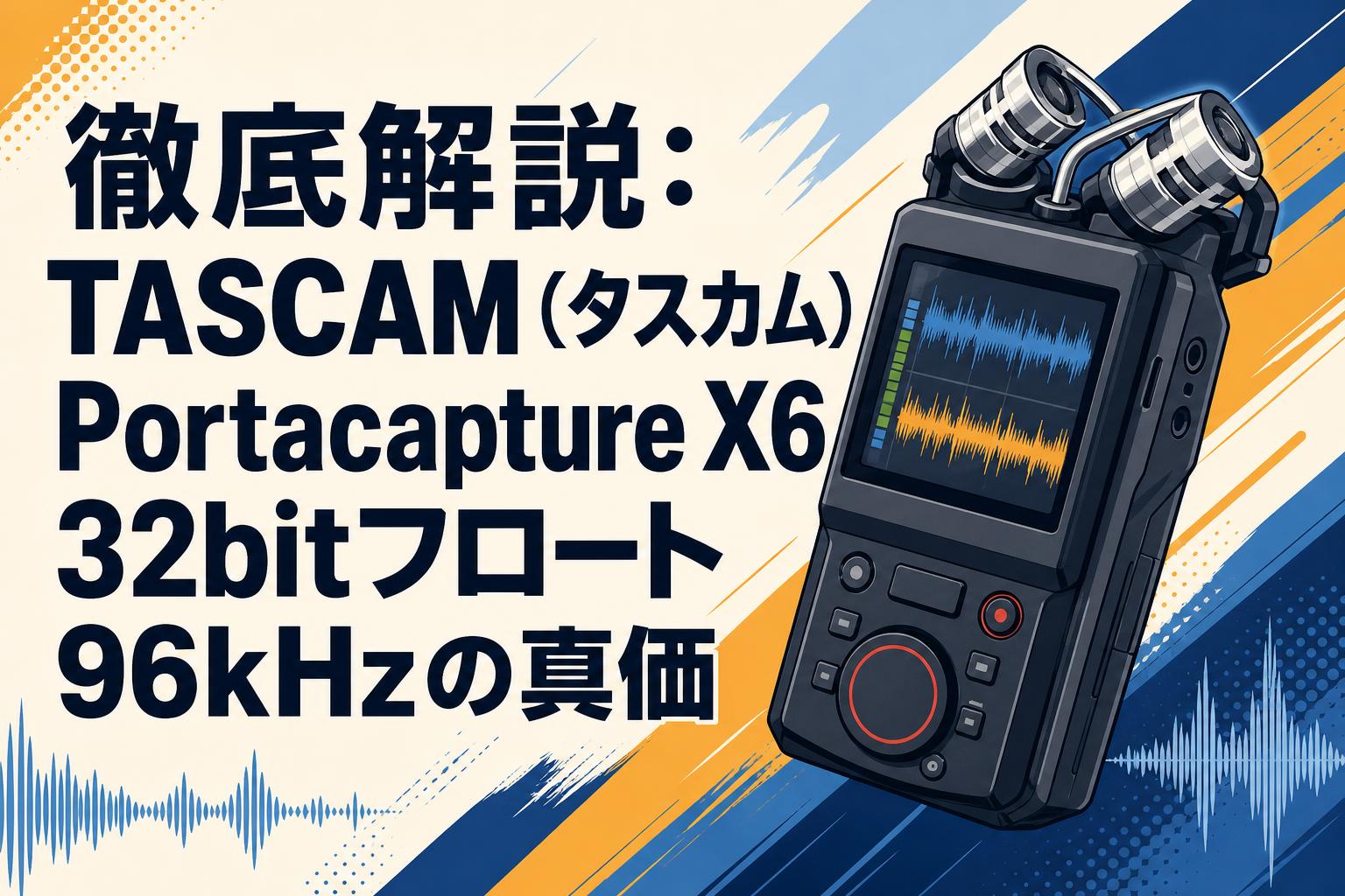徹底解説：TASCAM (タスカム) Portacapture X6 32bitフロート 96kHzの
