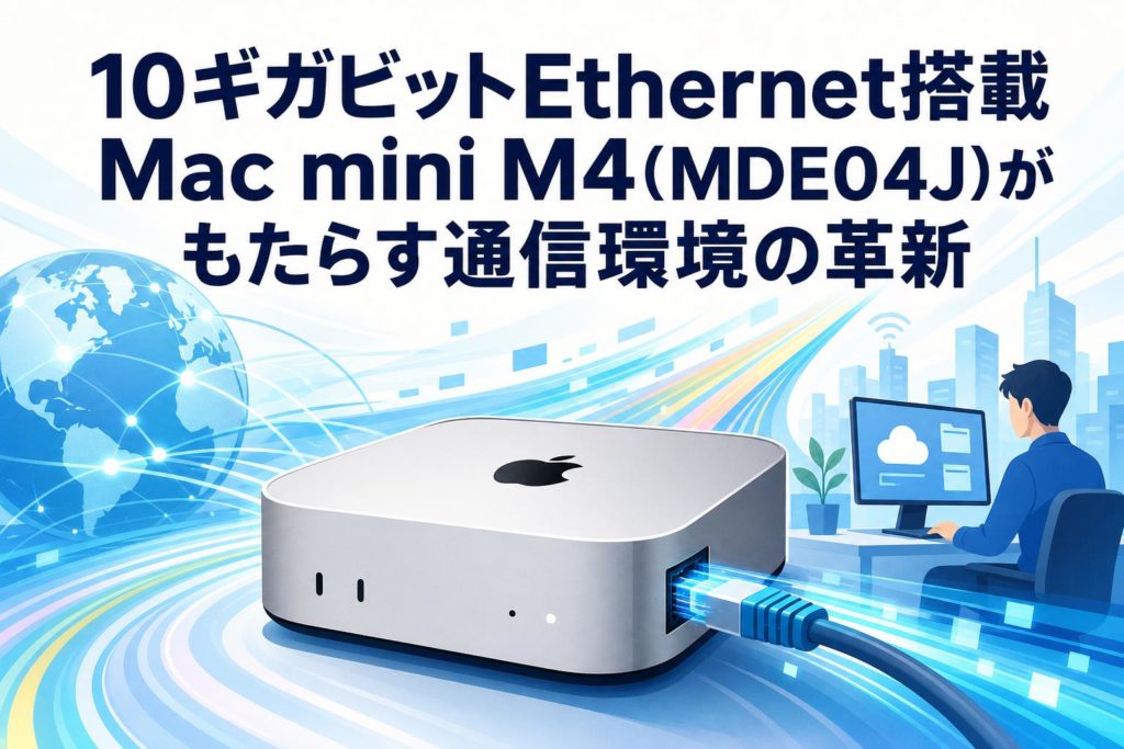 10ギガビットEthernet搭載Mac mini M4(MDE04J)がもたらす通信環境の