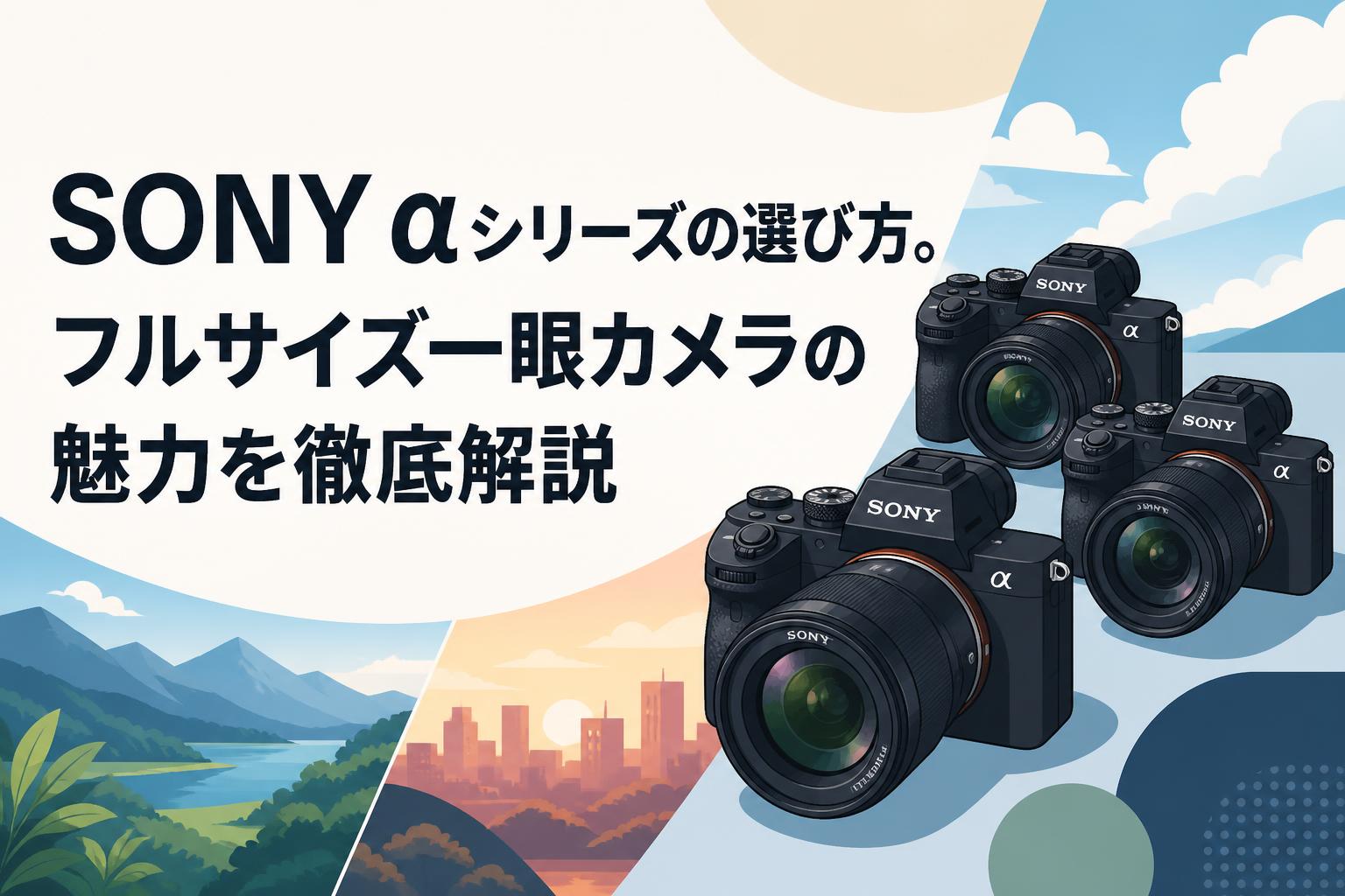 SONY（ソニー）αシリーズの選び方。フルサイズ一眼カメラの魅力を徹底