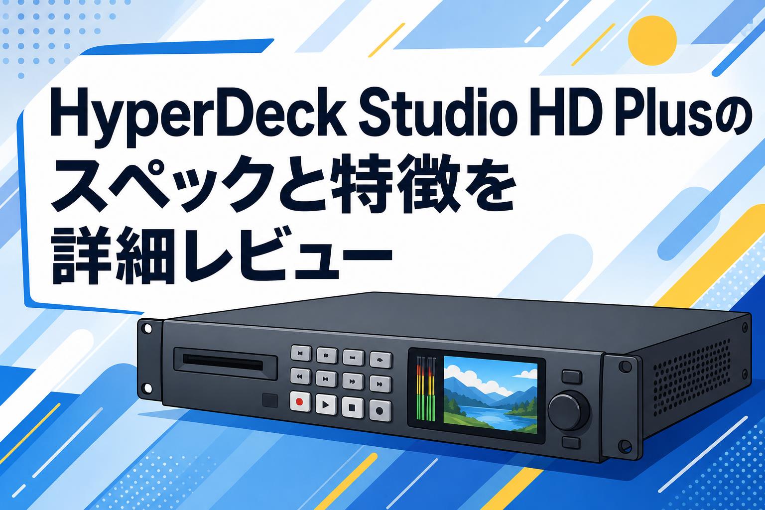 HyperDeck Studio HD Plusのスペックと特徴を詳細レビュー | PANDA