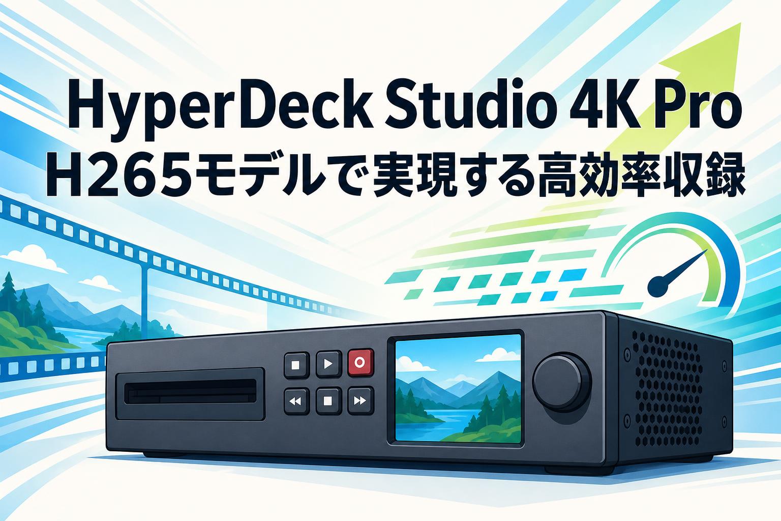 HyperDeck Studio 4K Pro H265モデルで実現する高効率収録 | PANDA