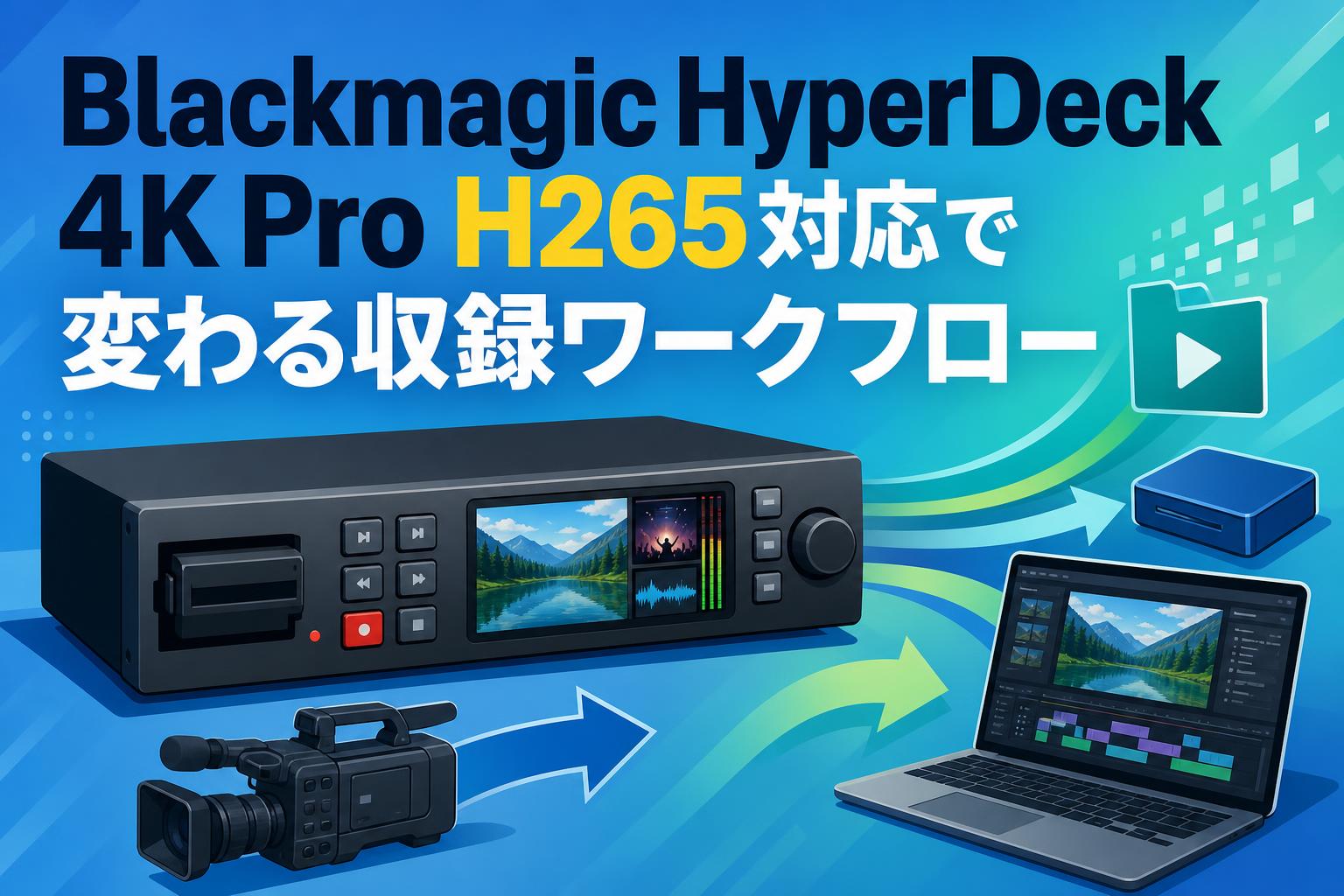 Blackmagic HyperDeck 4K Pro H265対応で変わる収録ワークフロー 