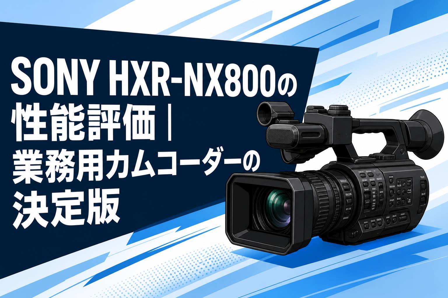 SONY HXR-NX800の性能評価｜業務用カムコーダーの決定版 | PANDA TIMES