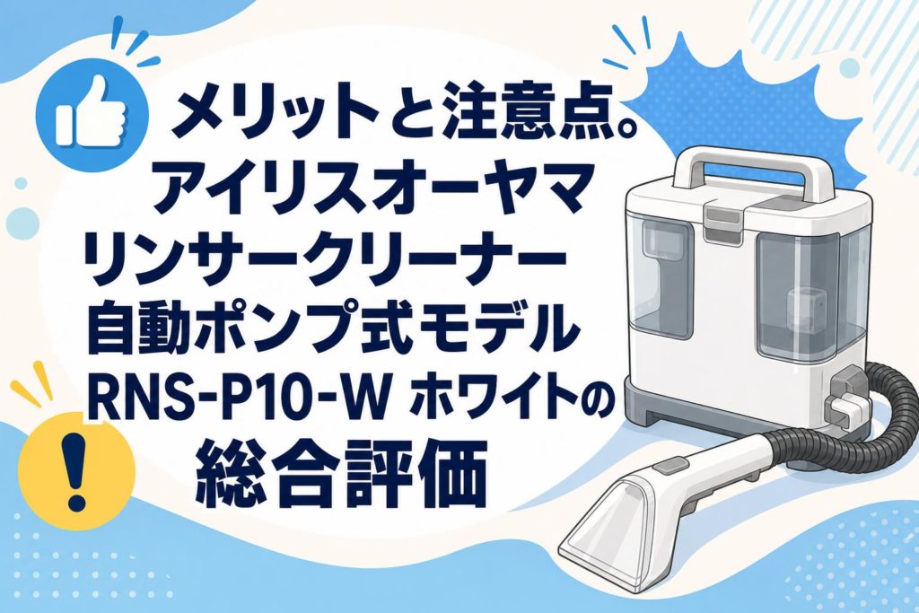 メリットと注意点。アイリスオーヤマ リンサークリーナー自動ポンプ式