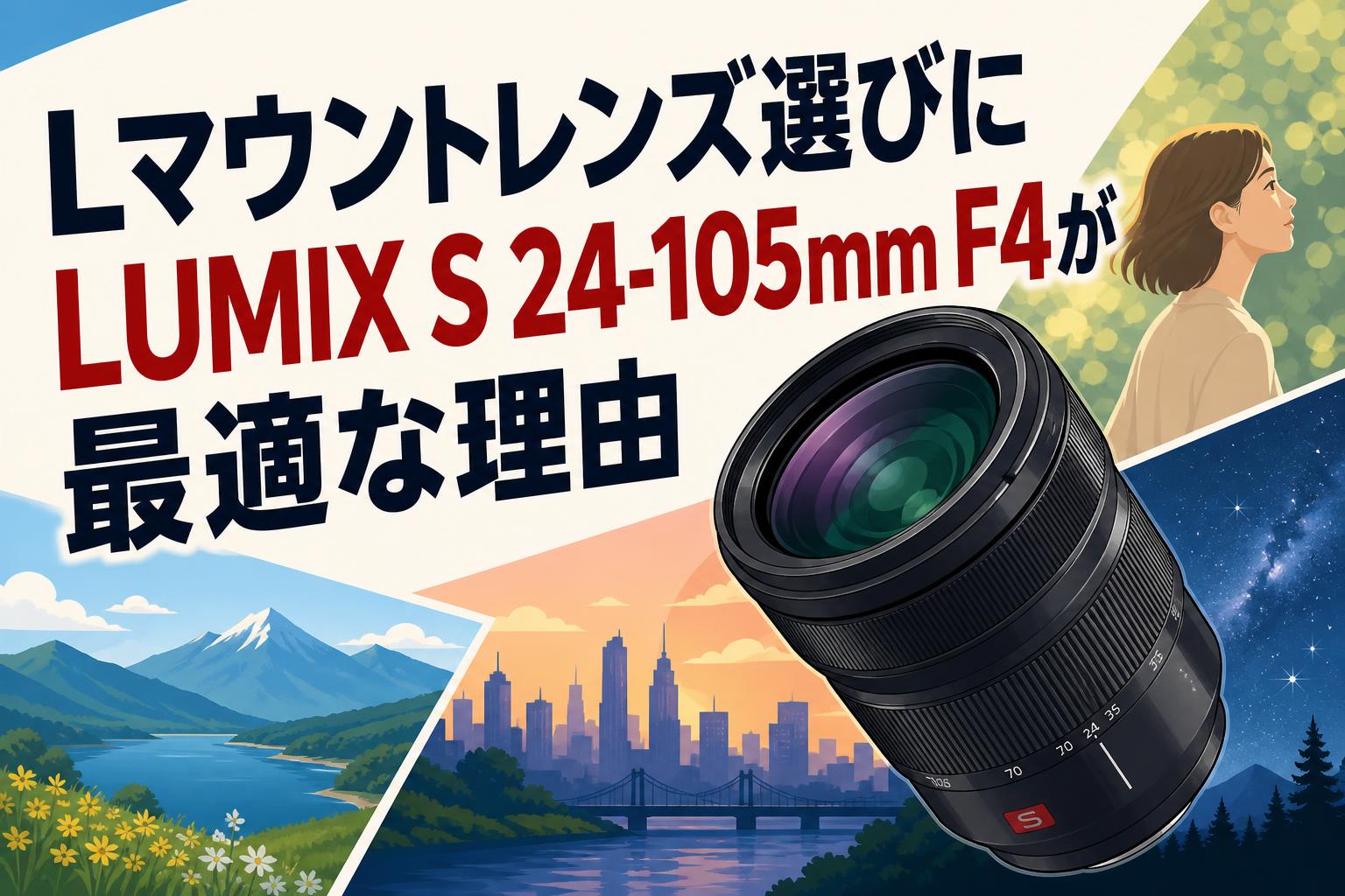 LUMIX 24-105mm f/4 ズームレンズ　Lマウント レンタル] LUMIX S 24-105mm F4 MACRO O.I.S. - ルミックス ライカL