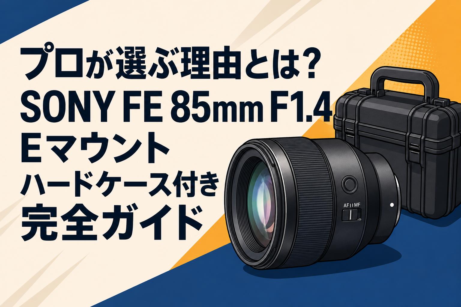 プロが選ぶ理由とは？SONY FE 85mm F1.4 Eマウント ハードケース付き