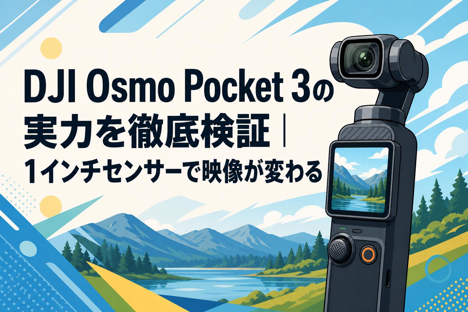 DJI Osmo Pocket 3の実力を徹底検証｜1インチセンサーで映像が変わる