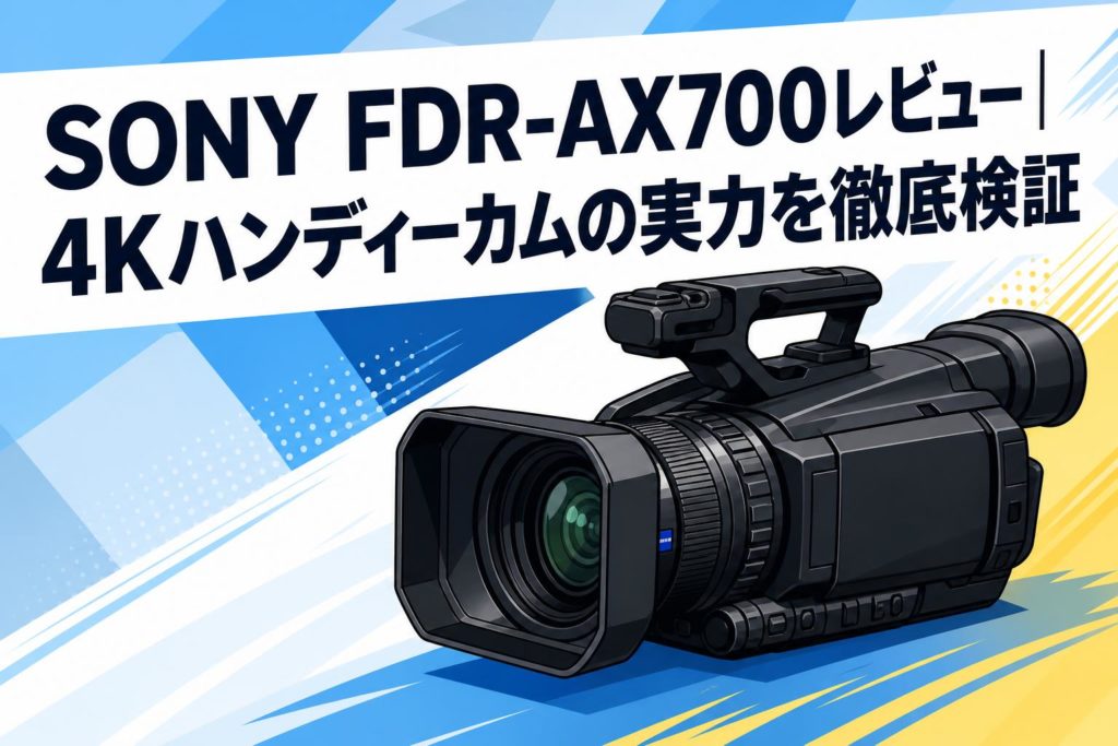 SONY FDR-AX700レビュー｜4Kハンディーカムの実力を徹底検証 | PANDA