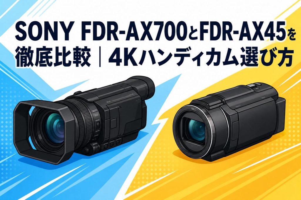 Sony FDR-AX45 4Kハンディカム 【ジャンク】【故障品現状渡し】 SONY FDR-AX700とFDR-AX45を徹底比較｜4Kハンディカム選び方 | PANDA