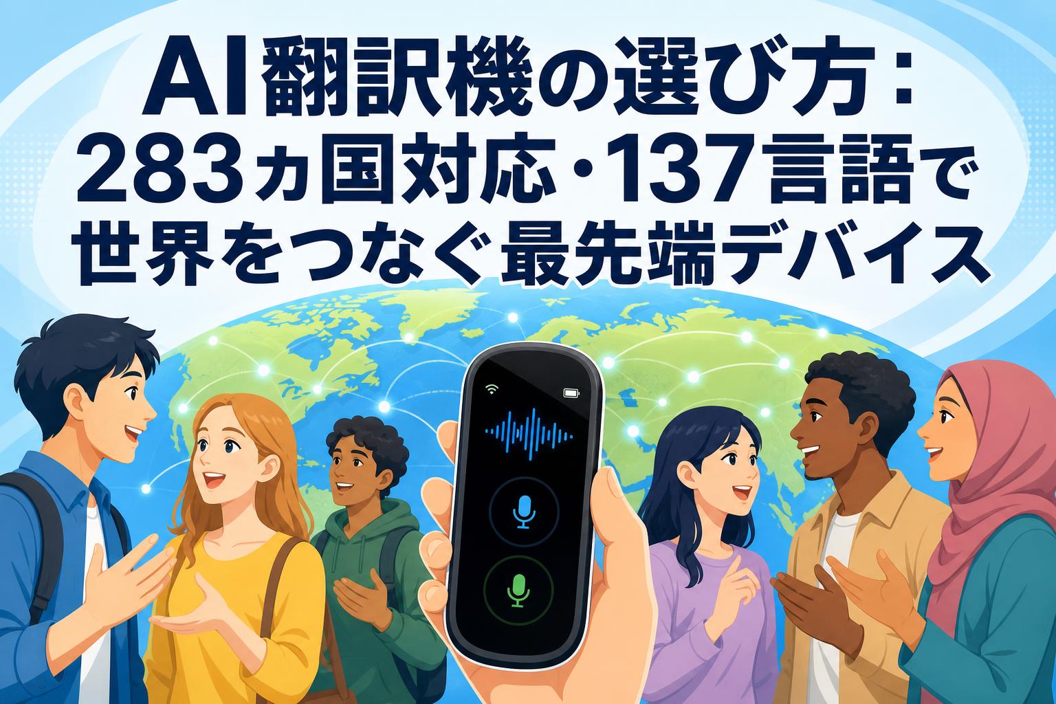 AI翻訳機の選び方：283ヵ国対応・137言語で世界をつなぐ最先端デバイス
