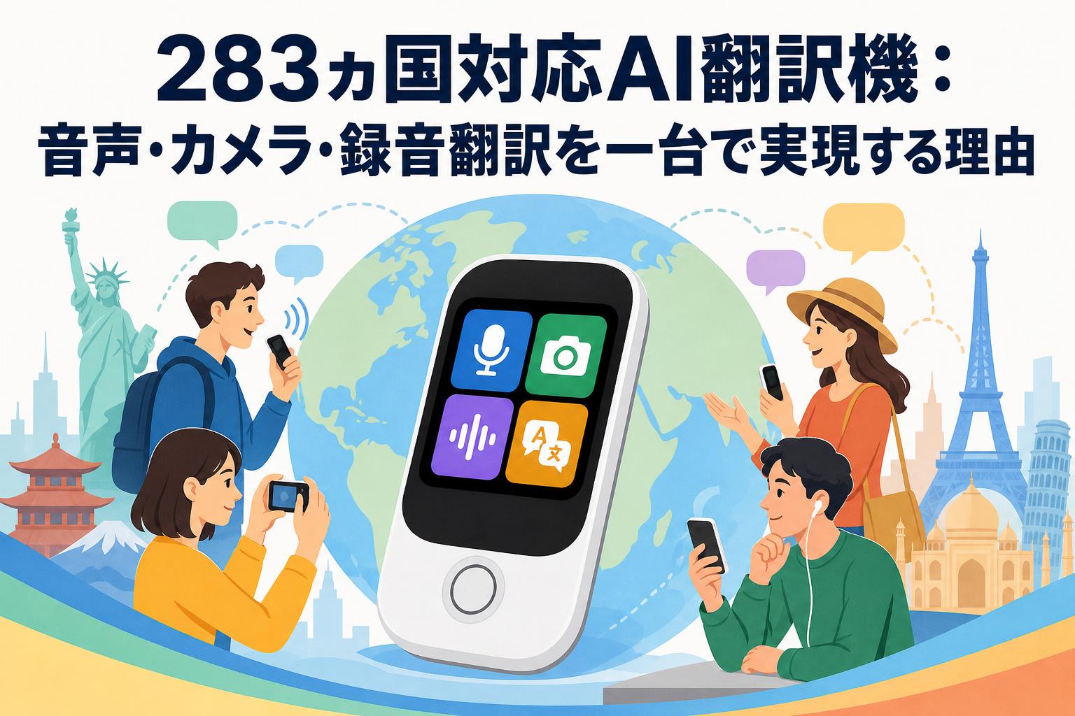 AI翻訳機 283ヵ国137言語対応 音声翻訳機 オンライン翻訳＋オフライン翻訳 Amazon.co.jp: AI翻訳機 283ヵ国137言語対応 音声翻訳機【オンライン