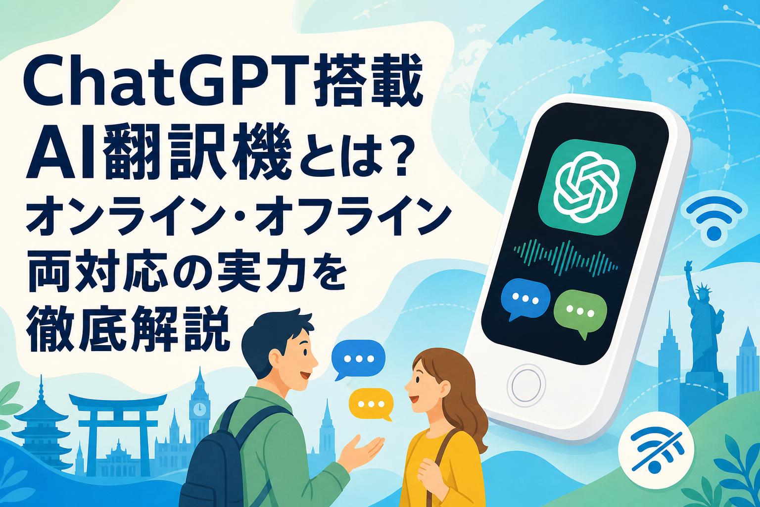 ChatGPT搭載AI翻訳機とは?オンライン・オフライン両対応の実力を徹底 ChatGPT搭載AI翻訳機とは?オンライン・オフライン両対応の実力を徹底