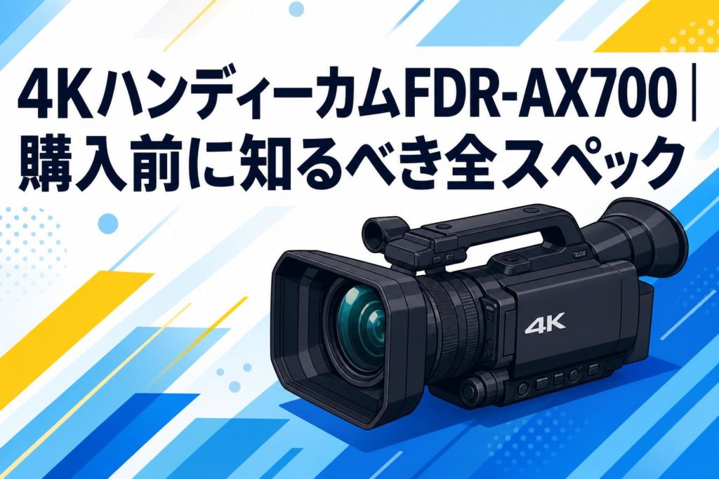 4KハンディーカムFDR-AX700｜購入前に知るべき全スペック | PANDA