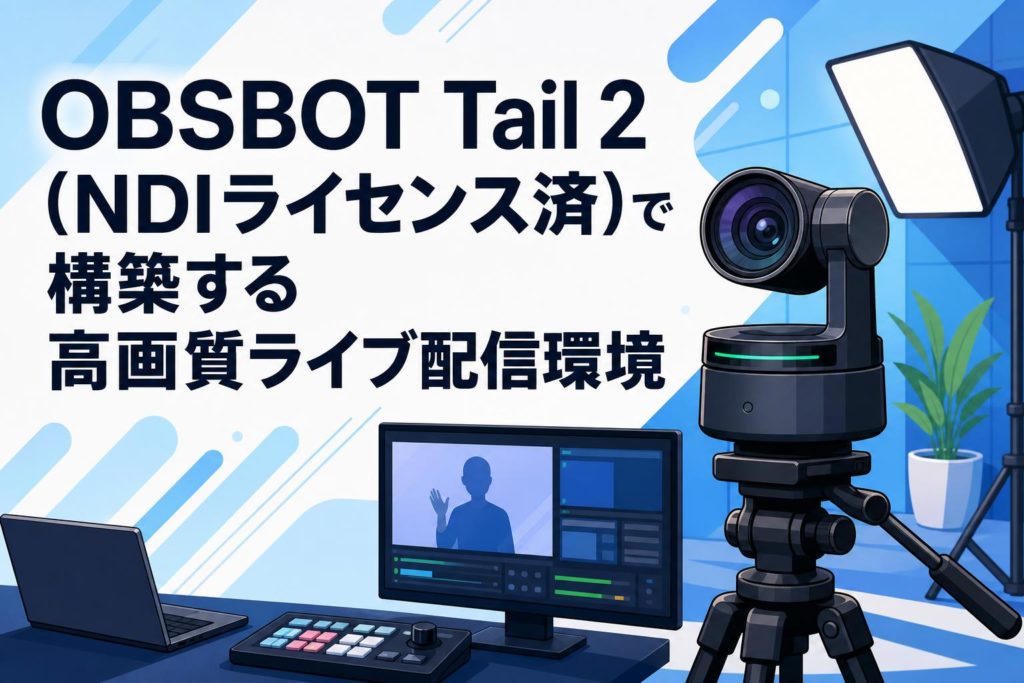 OBSBOT Tail 2（NDIライセンス済）で構築する高画質ライブ配信環境