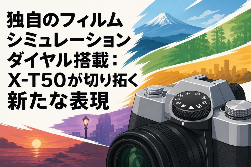 独自のフィルムシミュレーションダイヤル搭載：X-T50が切り拓く新たな