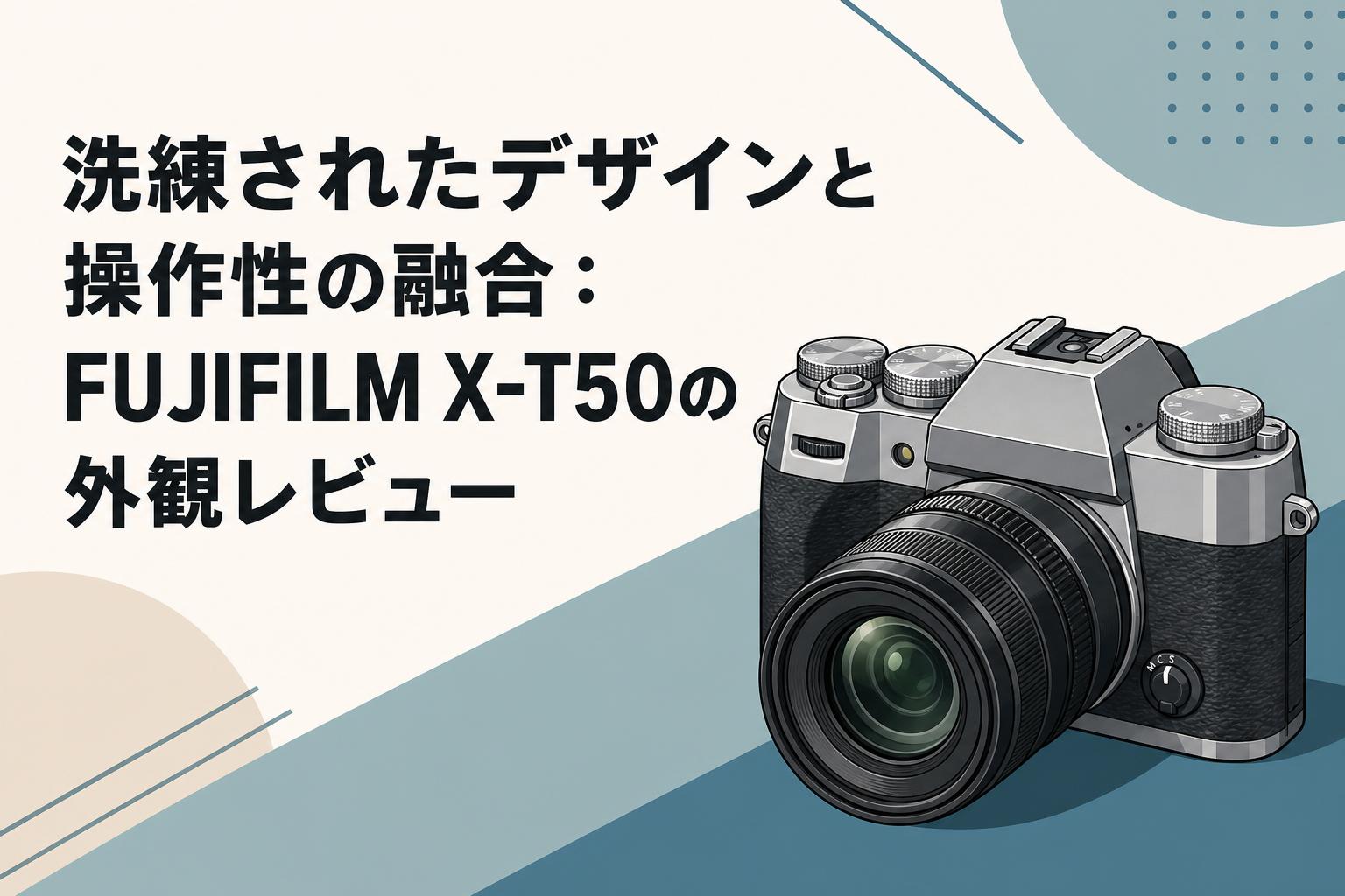 洗練されたデザインと操作性の融合：FUJIFILM X-T50の外観レビュー 