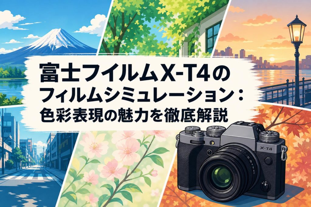 富士フイルムX-T4のフィルムシミュレーション：色彩表現の魅力を徹底