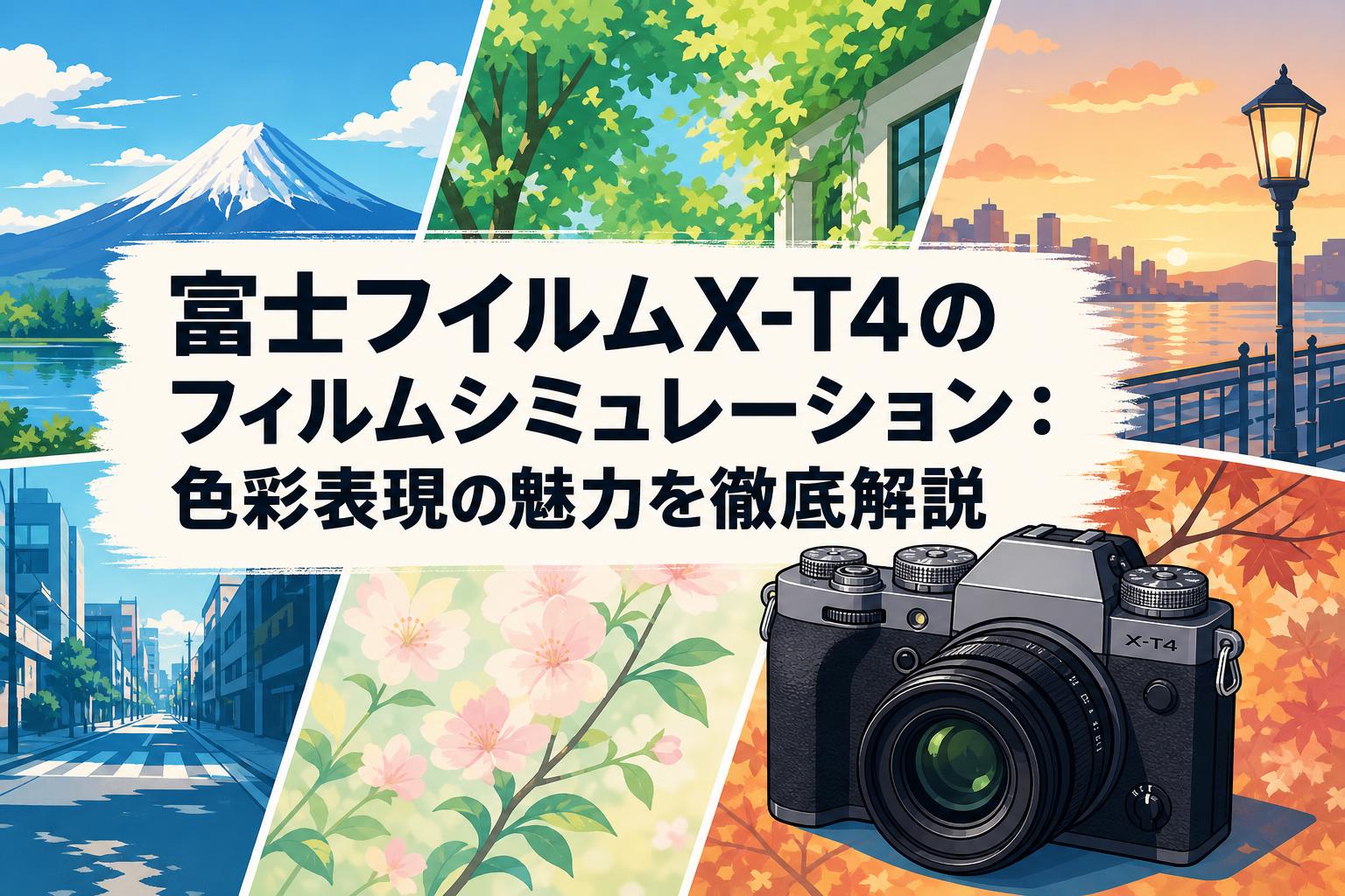 富士フイルムX-T4のフィルムシミュレーション：色彩表現の魅力を徹底