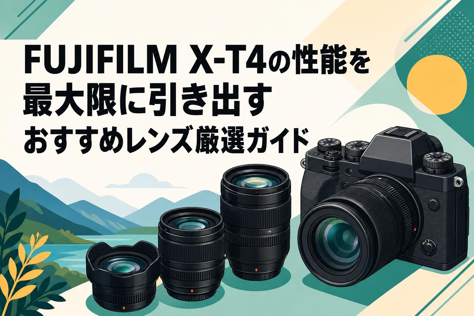 FUJIFILM X-T4の性能を最大限に引き出すおすすめレンズ厳選ガイド FUJIFILM X-T4の性能を最大限に引き出すおすすめレンズ厳選ガイド