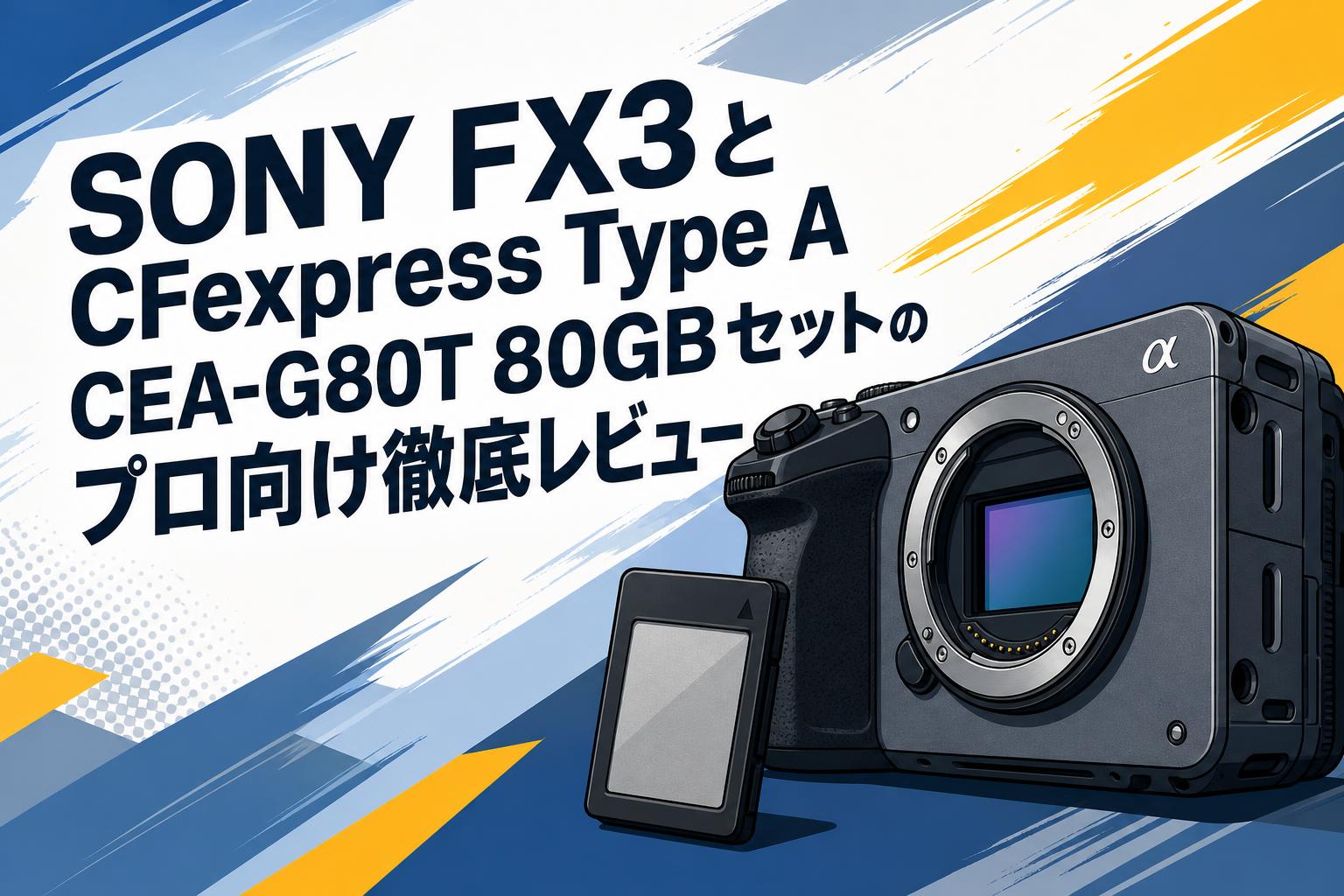 SONY FX3とCFexpress Type A CEA-G80T 80GBセットのプロ向け徹底