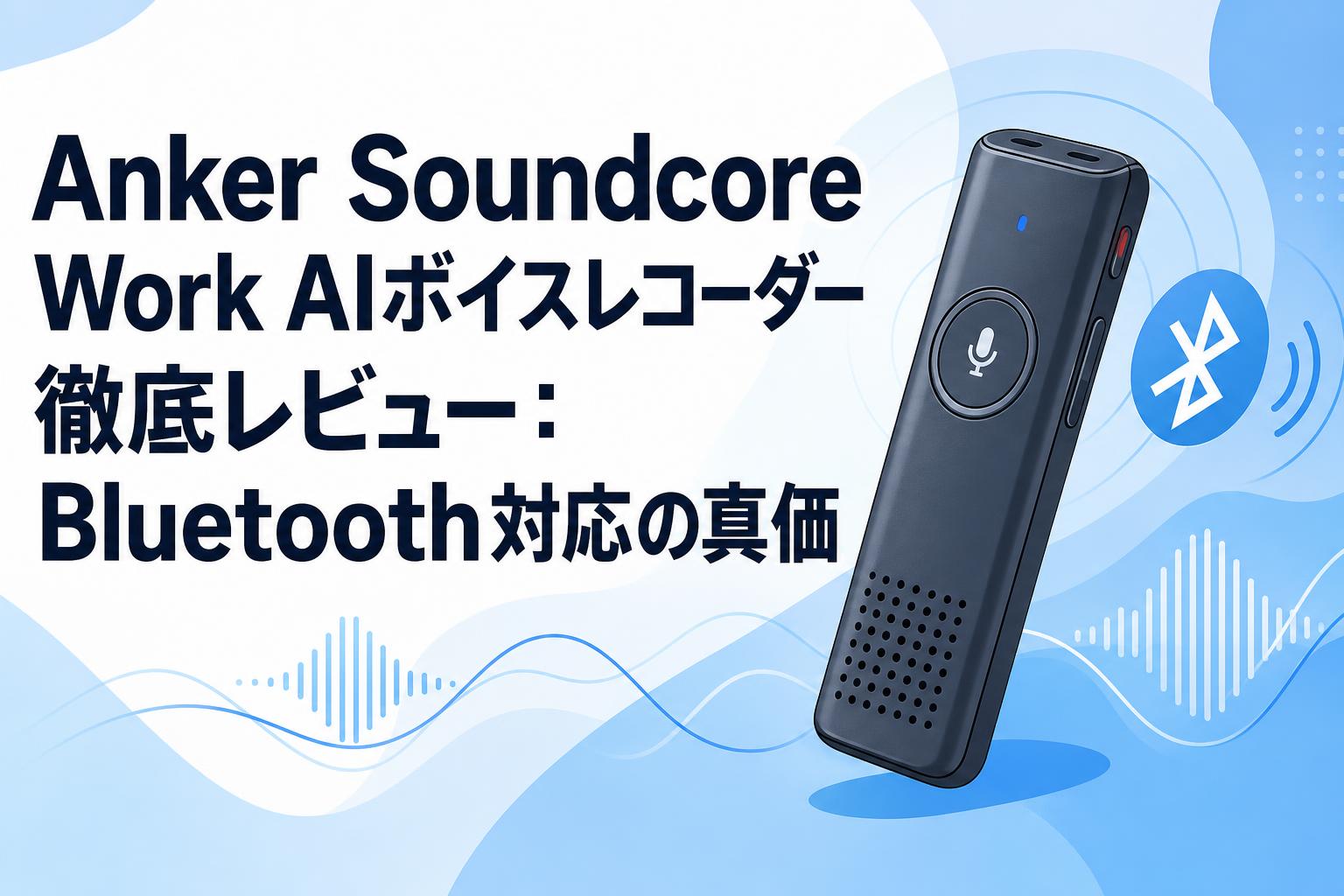 Anker Soundcore Work AIボイスレコーダー徹底レビュー：Bluetooth対応