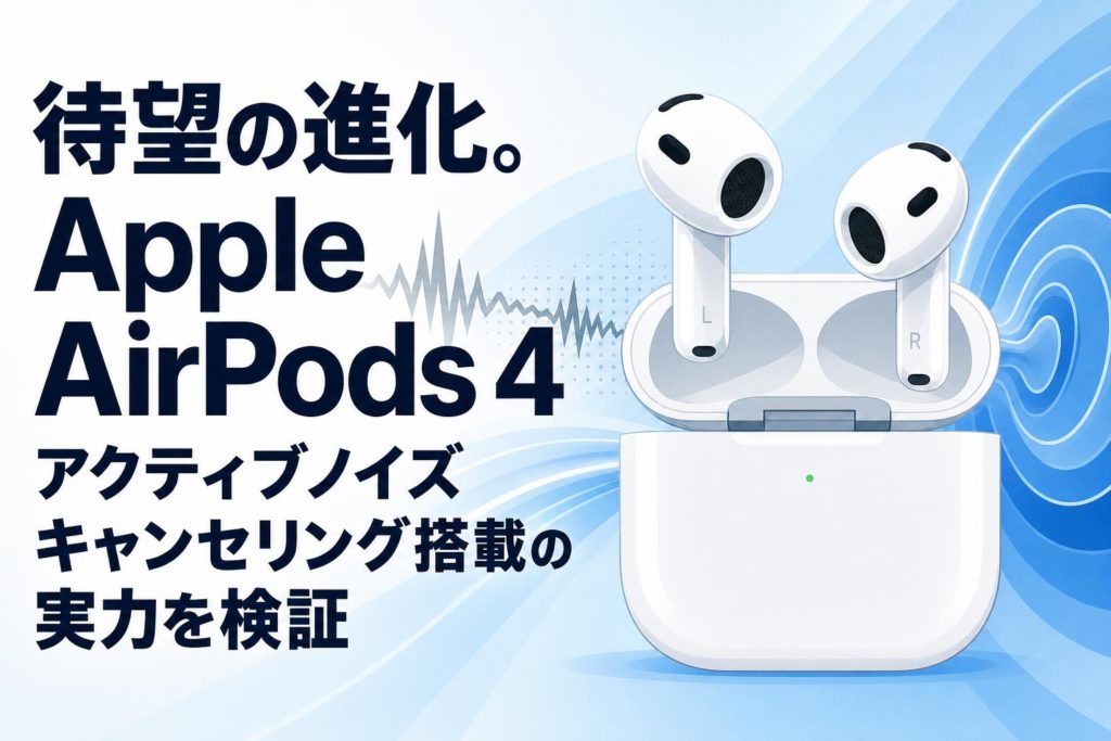 待望の進化。Apple AirPods 4 アクティブノイズ キャンセリング搭載の
