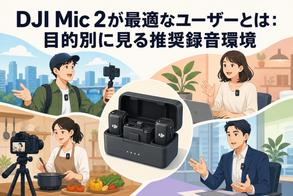 DJI Mic 2が最適なユーザーとは：目的別に見る推奨録音環境 | PANDA