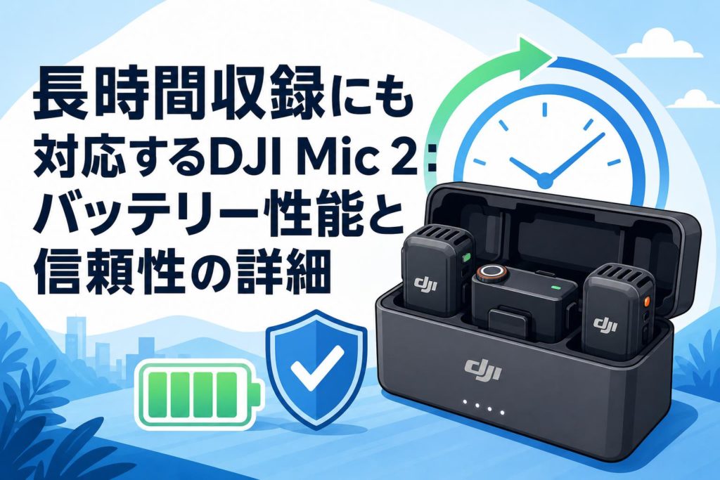 長時間収録にも対応するDJI Mic 2：バッテリー性能と信頼性の詳細