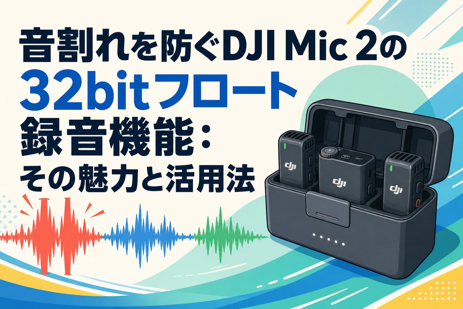 音割れを防ぐDJI Mic 2の32bitフロート録音機能：その魅力と活用法