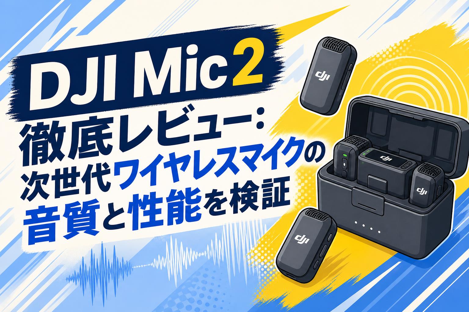 DJI Mic 2 徹底レビュー：次世代ワイヤレスマイクの音質と性能を検証