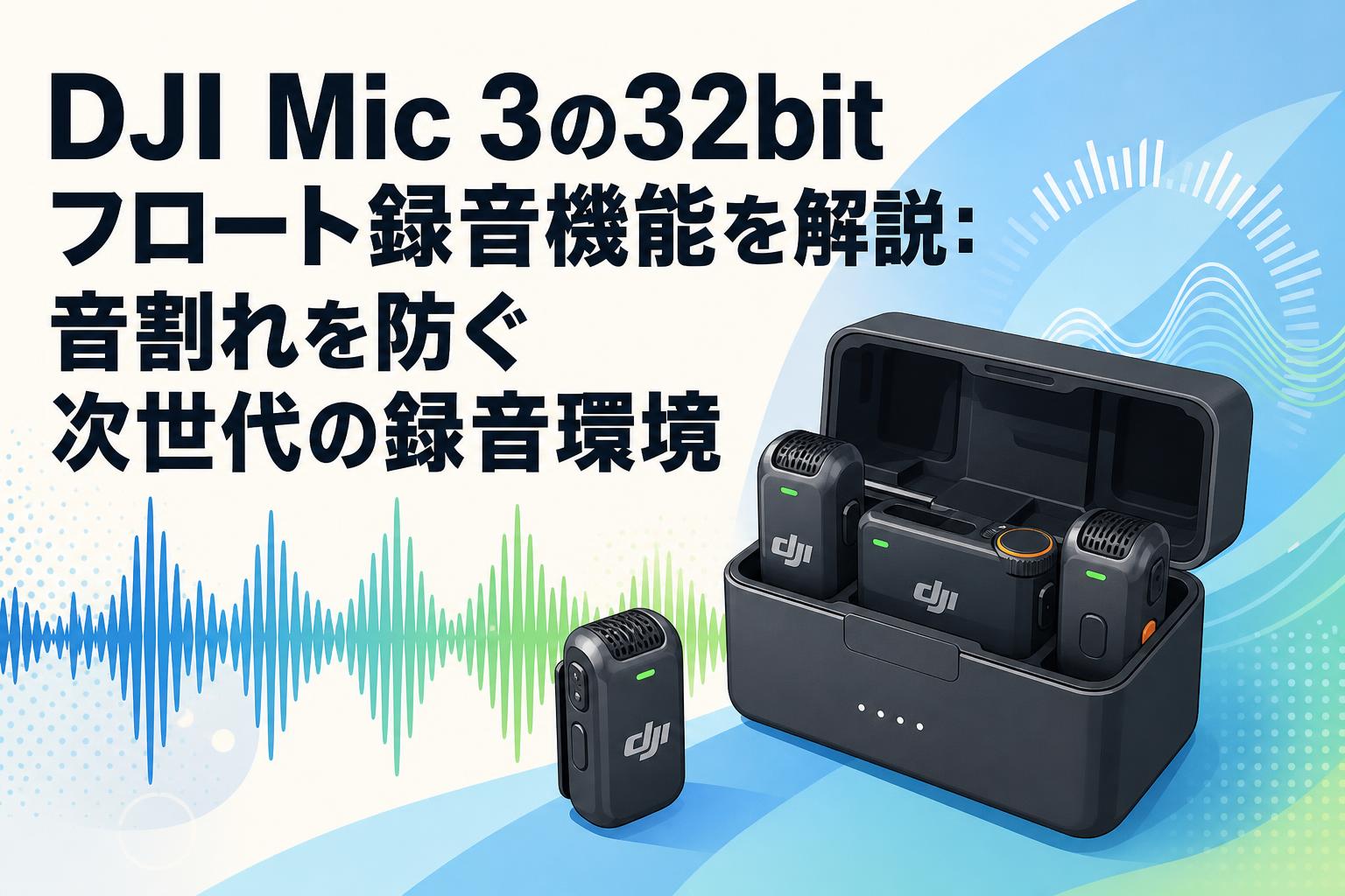 DJI Mic 3の32bitフロート録音機能を解説：音割れを防ぐ次世代の録音
