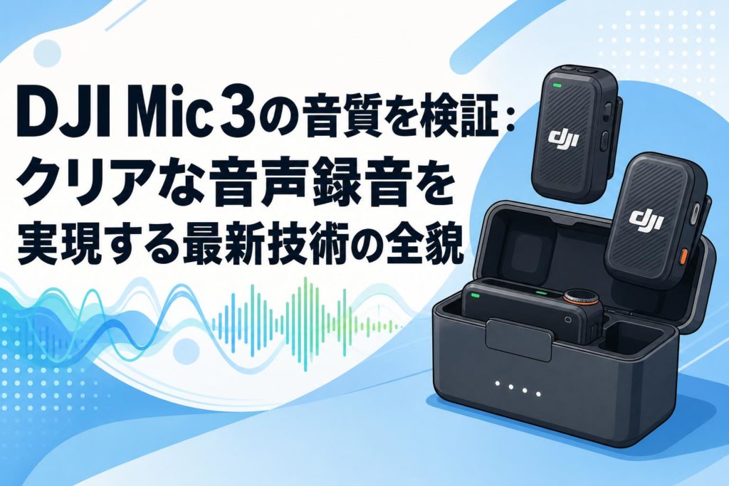 配信機器・PA機器・レコーディング機器 DJI MIC3 DJI Mic 3の音質を検証：クリアな音声録音を実現する最新技術の全貌