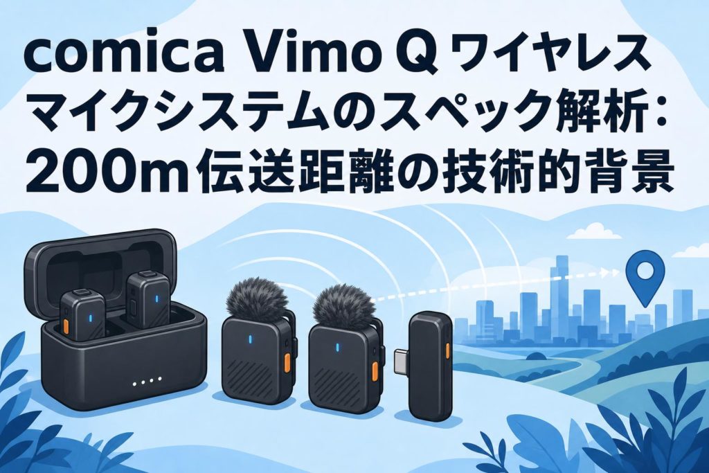comica Vimo Q ワイヤレスマイクシステムのスペック解析：200m伝送距離