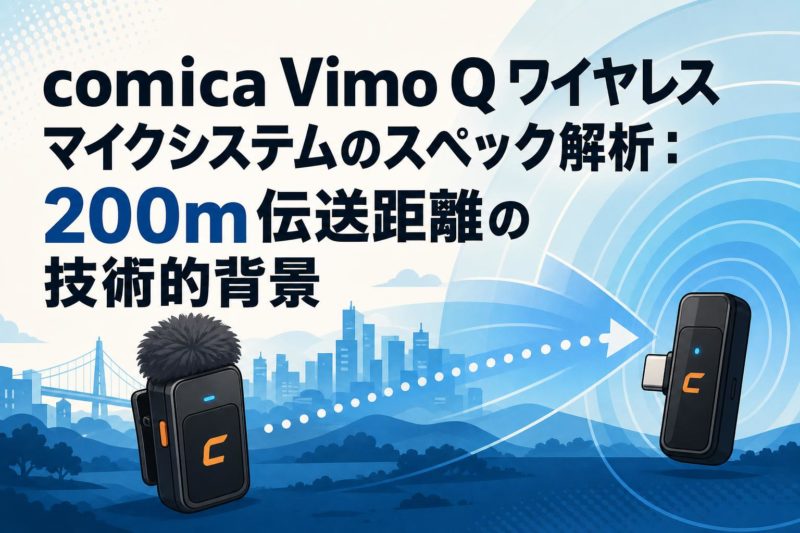 comica Vimo Q ワイヤレスマイクシステムのスペック解析：200m伝送距離